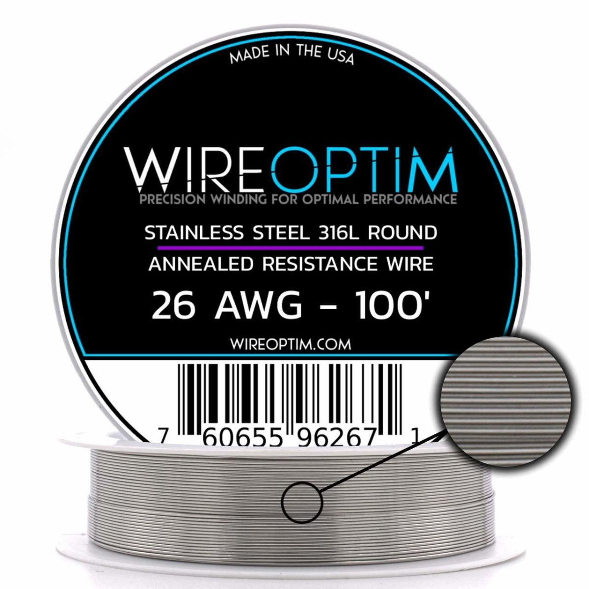 Stainless Steel - 100ft - Alambre - WIREOPTIM | WIREOPTIM-SS-1